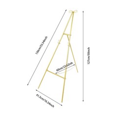Modern Gold Display Easel 2 Pack Decorative Floor Standing Holder for Event