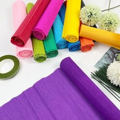 12 Rolls Crepe Paper DIY Kit, Bright Colors, Floral Tape, 50 Green Wires