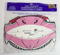 VTG Party Express PINK & RED Power Ranger Headwear Set Of 8 Visor NOS