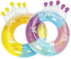 2PCS 30IN Inflatable Swim Tube Raft with Summer Fruits Painting,Pool for Swim…