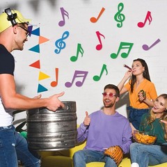 40 Pcs Multi-Color Music Notes Cutouts – Perfect Party Decor for All Occasions