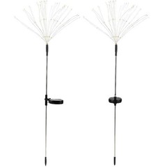 For Outdoor Solar Fireworks Lights with Warm White and Color Light Options