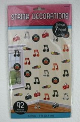 NEW Amscan Classic 50s Rock & Roll Value Pack String Decorations Birthday Party