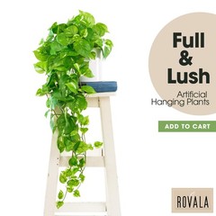 ROVALA Silk Plants for Home Decor Indoor in Pot Medium/Small, 01 Light Green