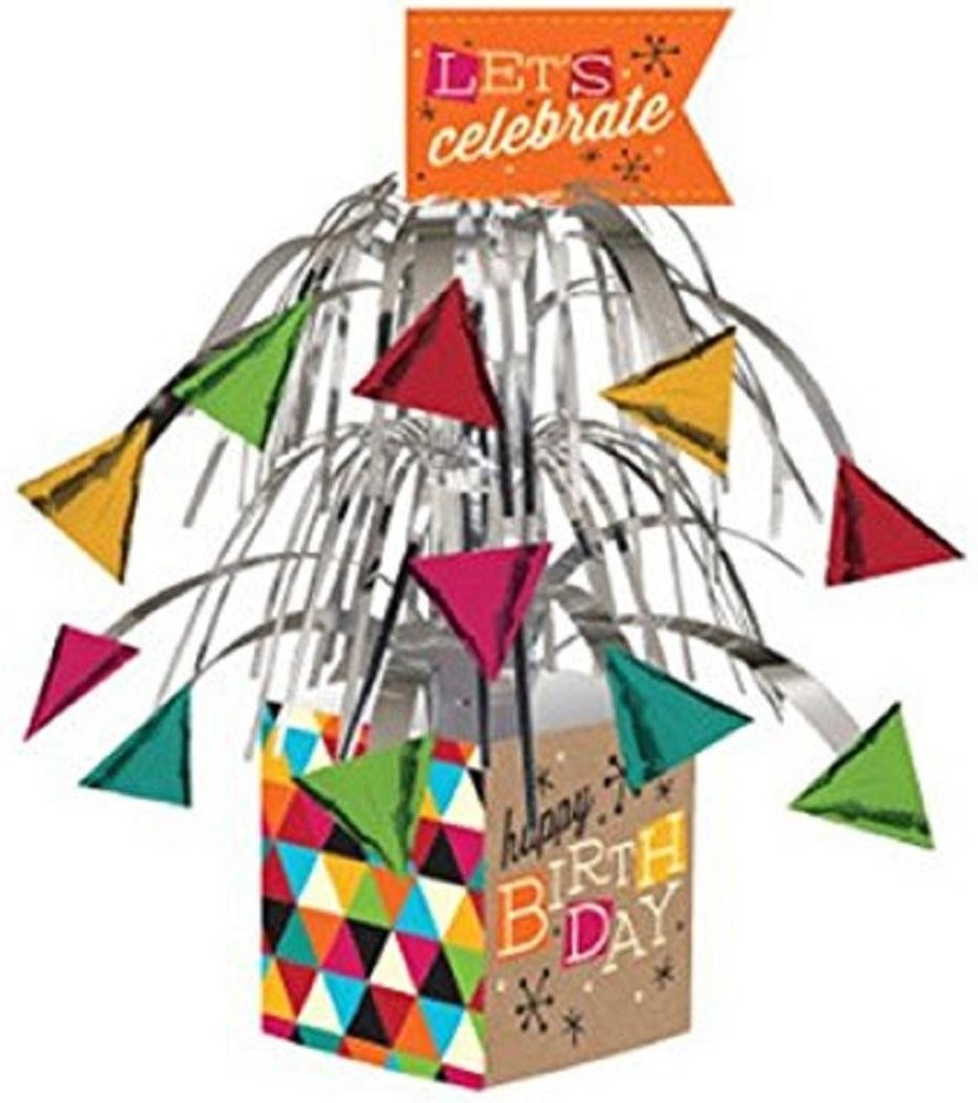 Birthday Kraft Modern Confetti Design Birthday Party Decoration Centerpiece