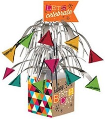 Birthday Kraft Modern Confetti Design Birthday Party Decoration Centerpiece