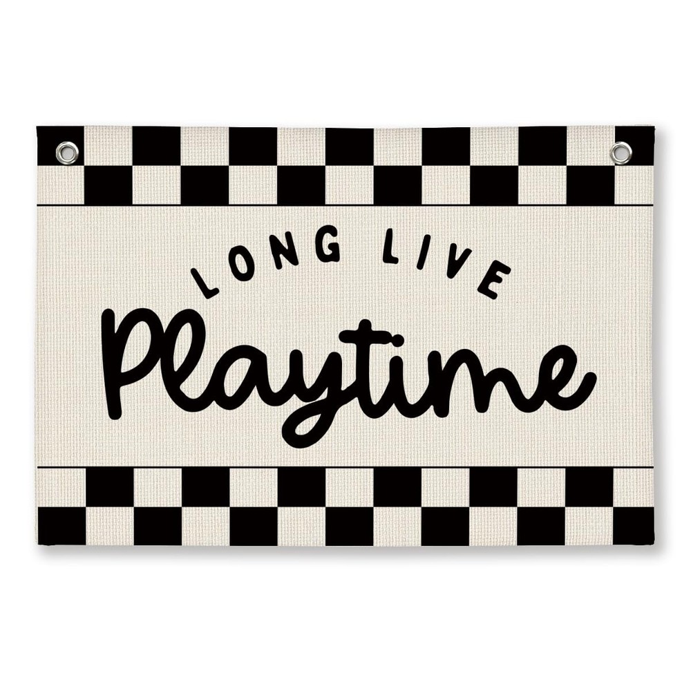 Playroom Car Race Boy Wall Decor, Toddler Playroom Decor Hanging Linen Banner…