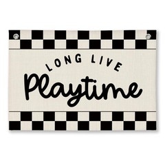 Playroom Car Race Boy Wall Decor, Toddler Playroom Decor Hanging Linen Banner…