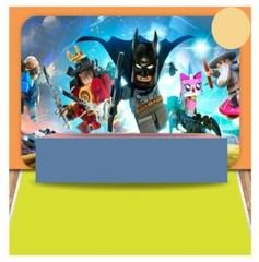 LEGO Square Backdrop 80x 60 inch Birthday Party Decoration Supplies