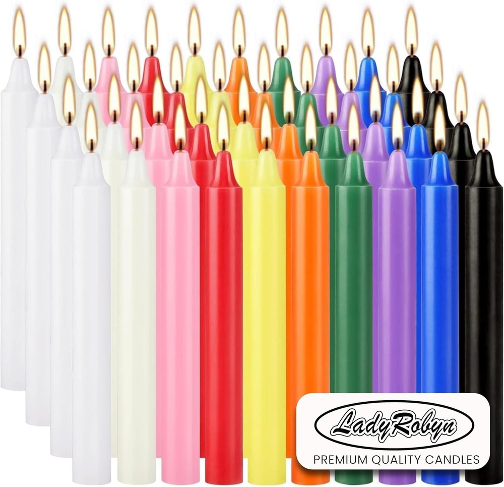 Spell Candles (40 Candles) – One Shipping Charge! Set of 40, Multicolor