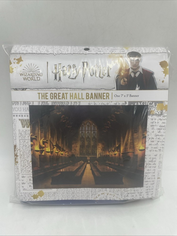 Hogwarts Harry Potter Wizarding World – THE GREAT HALL BANNER Backdrop (7’x5′)