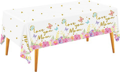 Mother’S Day Table Decorations, Happy Mother’S Day Disposable Tablecloth Waterpr