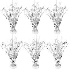 6 Pcs Metallic Foil Star Burst Table Centerpieces Patriotic Decoration for Weddi