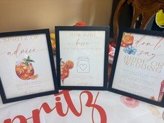 Love at First Spritz Bridal Shower Décor Bundle – Games, Tableware, Decor