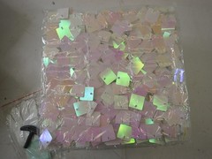 Kate 3ZP6WK Shimmer Pink Iridescent Square Sequin Wall Backdrop