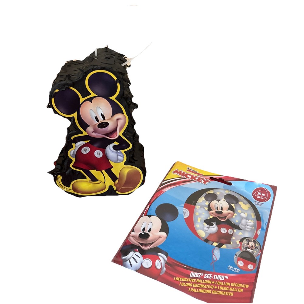Mickey Mouse Disney Birthday Party Mini Pinata Decoration Balloon LOT