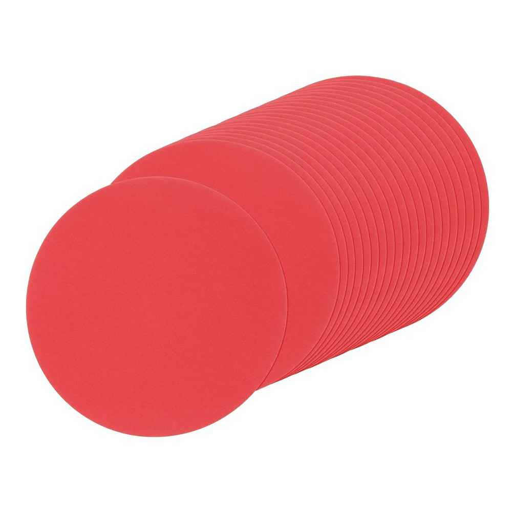 25 PCS 6 Inch Red Round Cutouts Paper Circle Shaped Cardstock Classroom Decor