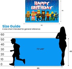 Video Game Birthday Decorations Happy Birthday Banner for Boys 6x4ft Pixel Ba…