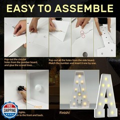 3FT Marquee Light Up Letter,Marquee Letters 3 Feet Tall, Large Led Sign for B