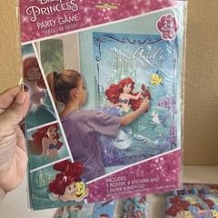 Ariel Little Mermaid B-Day Party game, Blowouts, Hair Ties, Thank You Cards