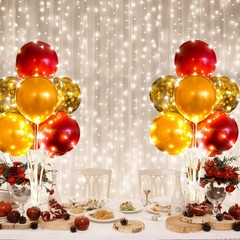 4 Set Table Balloon Holder Stand Kit Red with String Light Centerpieces Decor…