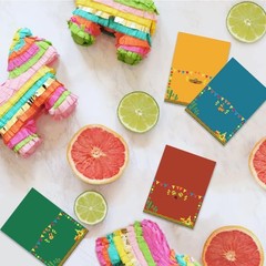 Fiesta Place Cards Cinco de Mayo Mexican Themed Party Supplies Food Tents & Food