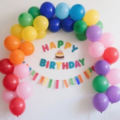 Balloons Assorted Colors Rainbow Decorations 100 Pack 12 inch Round Bright La…