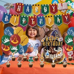 Magical Wizard Birthday Party Decorations Supplies Includes Happy Birthday Ba…