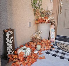 12Pcs Autumn Fall Leaf Garland, Hanging Fall Vines Maple Garland Artificial 96ft