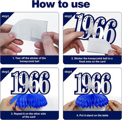 11Pcs 60Th Birthday Decorations Kit for Boys Men, Blue Sliver Happy 60Th Birthda