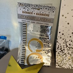 *Bulk* Congratulations Black, White And Gold Party Decorations 25+items