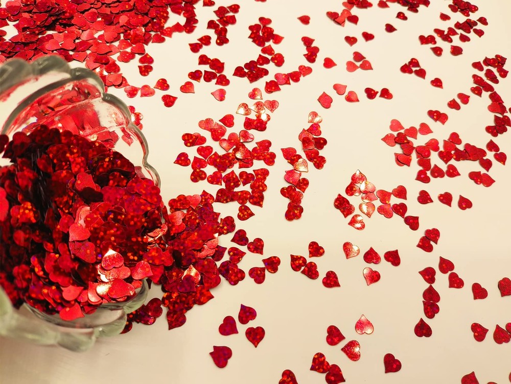 4000Pcs Hearts Shape Glitter Cute Sprinkle Party Confetti Table Decoration fo…