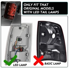 LED Tail & Halogen Headlights Set 13-18 1500 2500 3500 Chrome Amber Reflector