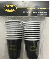 Batman – Dc Comics Batman 2oz Mini Disp Party Cup 20pk DC Comics NIP