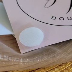White Satin Sash w/ Fastener & Pink Gift Sachet Bridal Baby Shower Sweet Sixteen