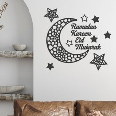 Eid Mubarak Wall Stickers Ramadan Decoration For Home Islamic Muslim Decor AE