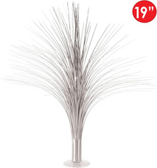 2-Pack Metallic Spray Centerpiece, Shimmering Silver Decoration for New Years, A