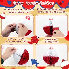 13PCS Gone Fishing Party Decorations for Ofishally Birthday, Bobber Paper Han…