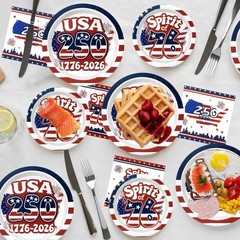 Patriotic 250th Anniversary Kit, 180Pcs, Serve 60 Guests