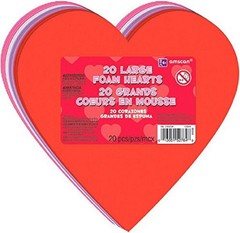 Large Foam Hearts Red Pink White Valentine’s Day Holiday Theme Party Decoration