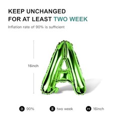 58 PCS Letter Balloons Alphabet Letters 2 Sets A- Z & 1 Sets AEIOU 16 – Green