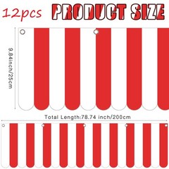12 Pcs Carnival Decorations Tent Christmas Circus Carnival Hanging Decoration…