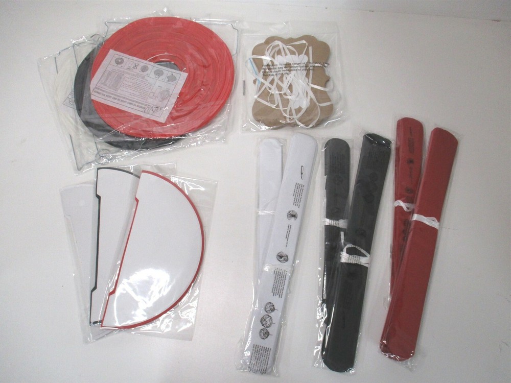 Red White and Black Party Its a Girl Decorations Flowers, Lanterns and Banner