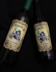 Handmade ‘Scumm Bar Signature Grog’ Pirate Bottle Stickers – Set of 8