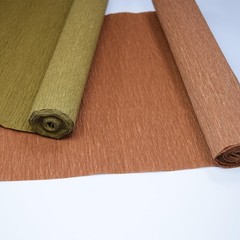 57 PCS Brown Crepe Paper Flower DIY Kit Rolls Sheets Floral Iron Wires
