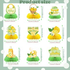 9 PCS Lemon Baby Shower Decorations Fruit Theme Centerpieces Table Sweet Sign