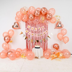 Rose Gold Birthday Decorations for Girls,Happy Birthday Party Decorations for Wo