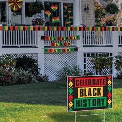Beistle Celebrate Black History Peel ‘n Place Removable Window Door Decoration