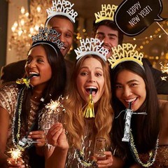 Years Party Supplies 36 PCS, Happy Year Decorations Kit – NYE Photo Booth7916