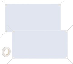 Blank Banners Sign to Decorate, 2 Pcs Large Vinyl 2 x 4 feet, White